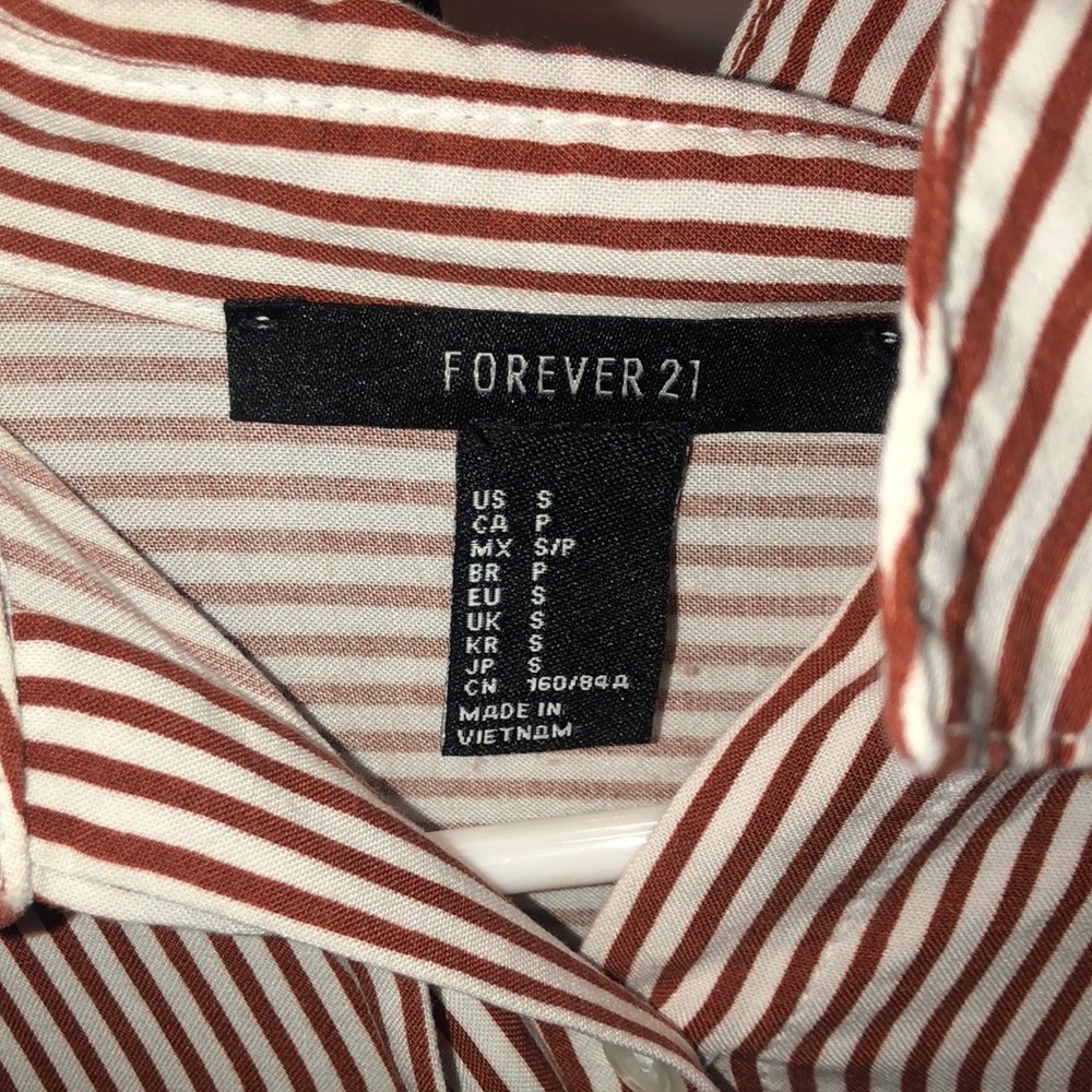 Striped Button-Up Mini Dress - Picture 2 of 3